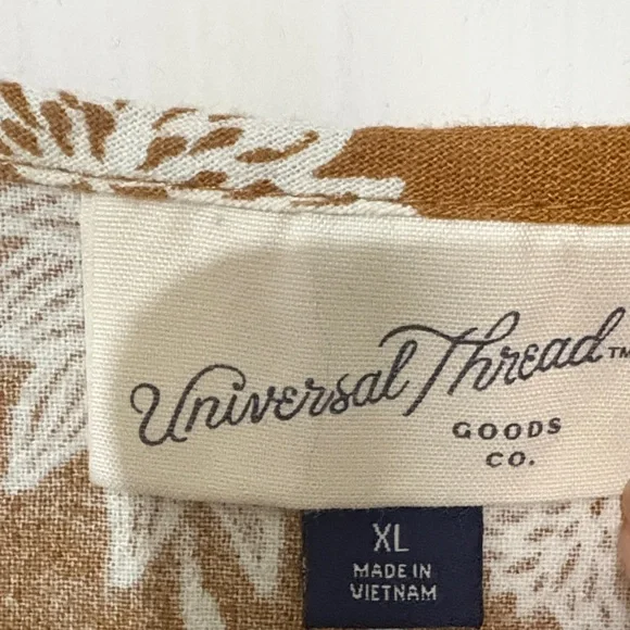 Universal Thread Mustard Floral Mini Dress - Picture 3 of 5